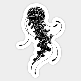 Contour Jellyfish Sticker